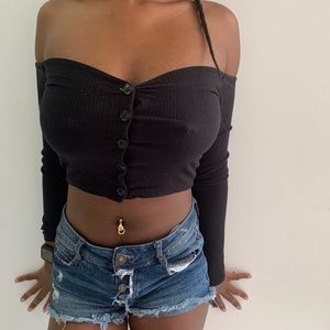 Off the shoulder crop top